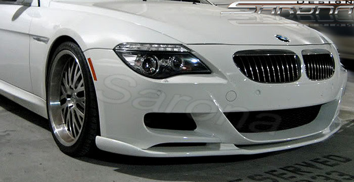 Custom BMW 6 Series Front Bumper Add-on  Coupe & Convertible Front Add-on Lip (2004 - 2010) - $525.00 (Part #BM-009-FA)